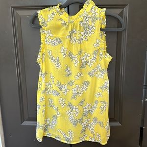 WHO WHAT WHERE (small) yellow floral tank blouse
